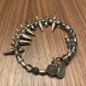 Alex and Ani Wrap Bracelet - silver spikes